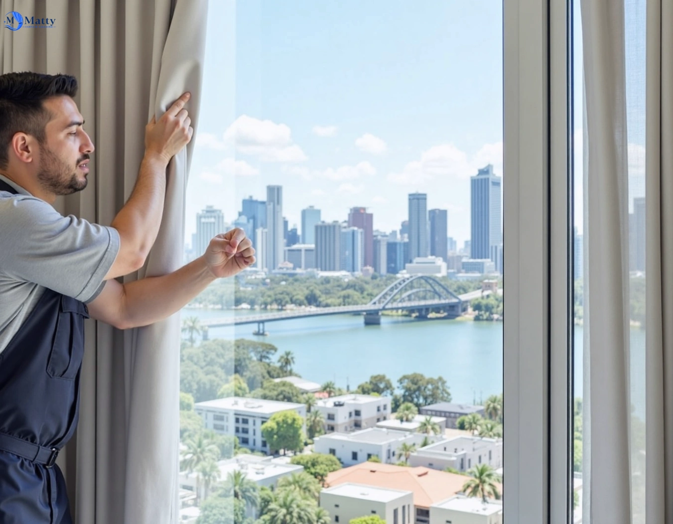 Professional curtain steam cleaning service west-ipswich QLD by Matty Curtain Cleaning
